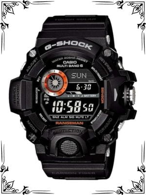 Casio Men's GW-9400BJ-1JF G-Shock Master of G Rangeman Digital Solar Black Carbon Fiber Insert Watch