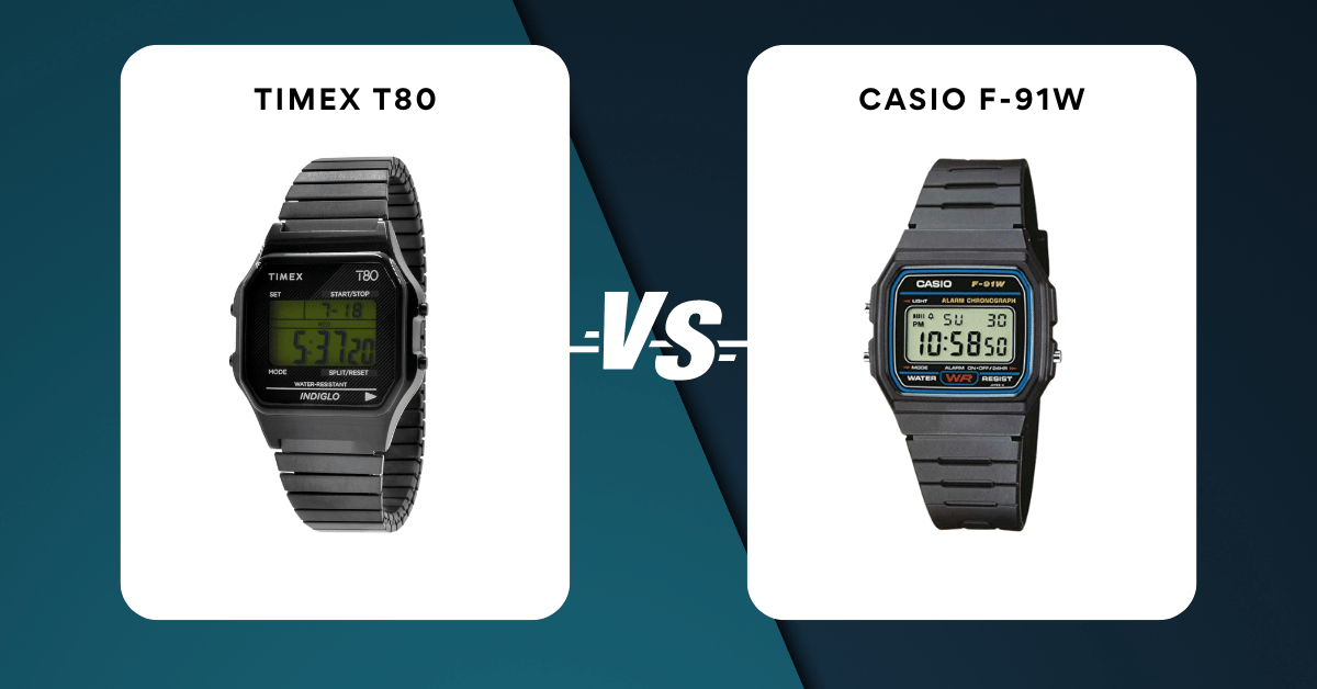 Timex T80 Vs Casio F-91W