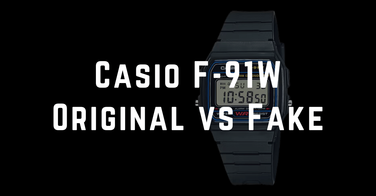 casio f 91w original vs fake image