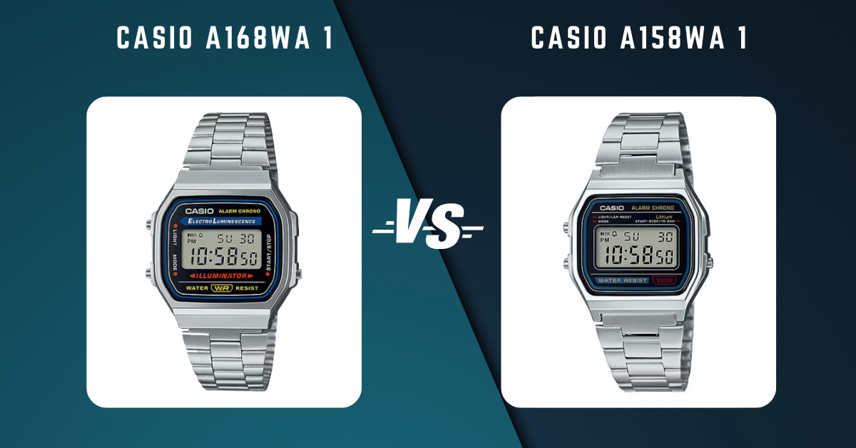 Casio A168Wa 1 Vs Casio A158Wa 1