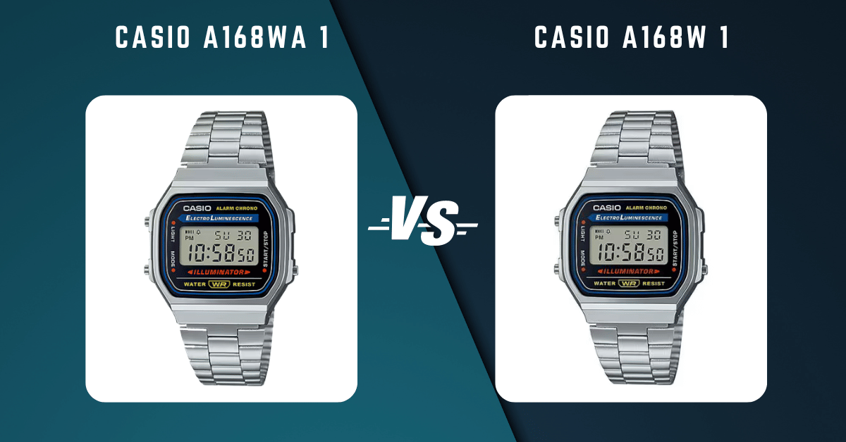 Casio A168Wa 1 Vs Casio A168W 1