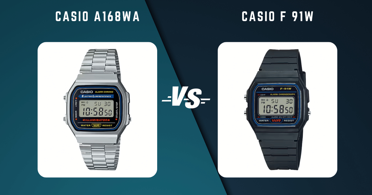 Casio A168Wa Vs Casio F 91W