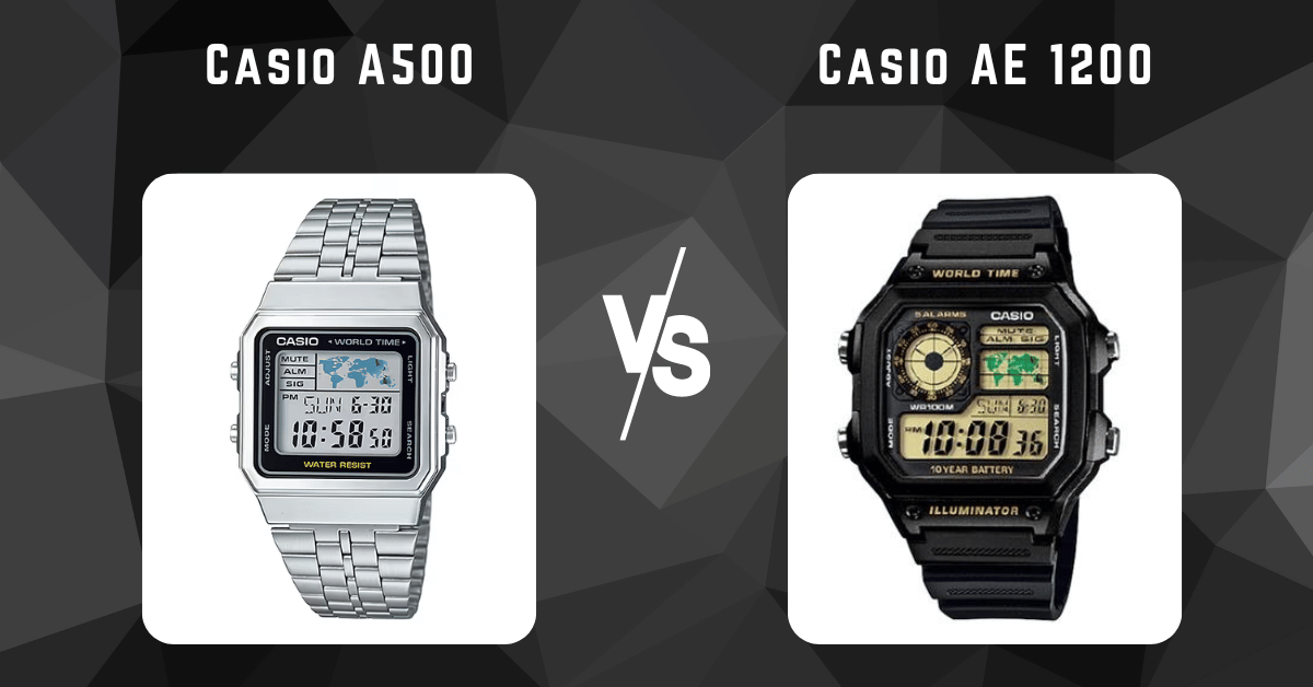 Casio A500 vs Casio AE 1200