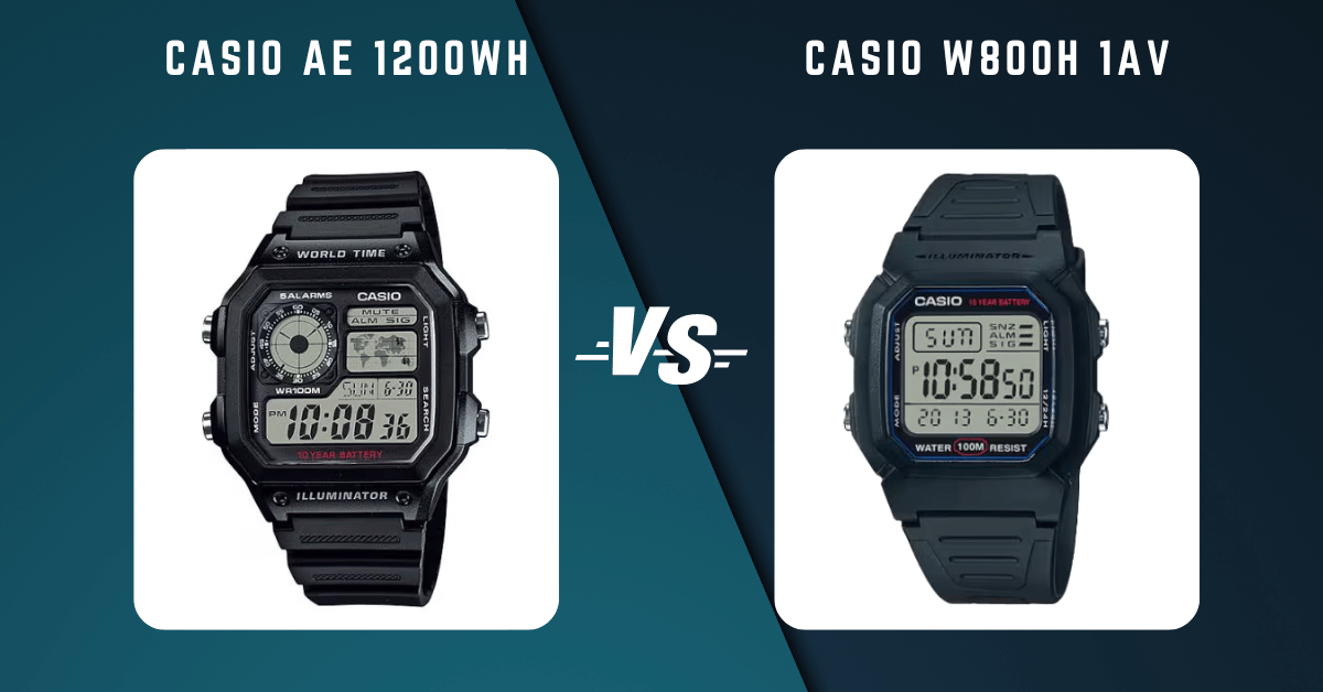 Casio Ae 1200 Wh Vs Casio W800H 1Av