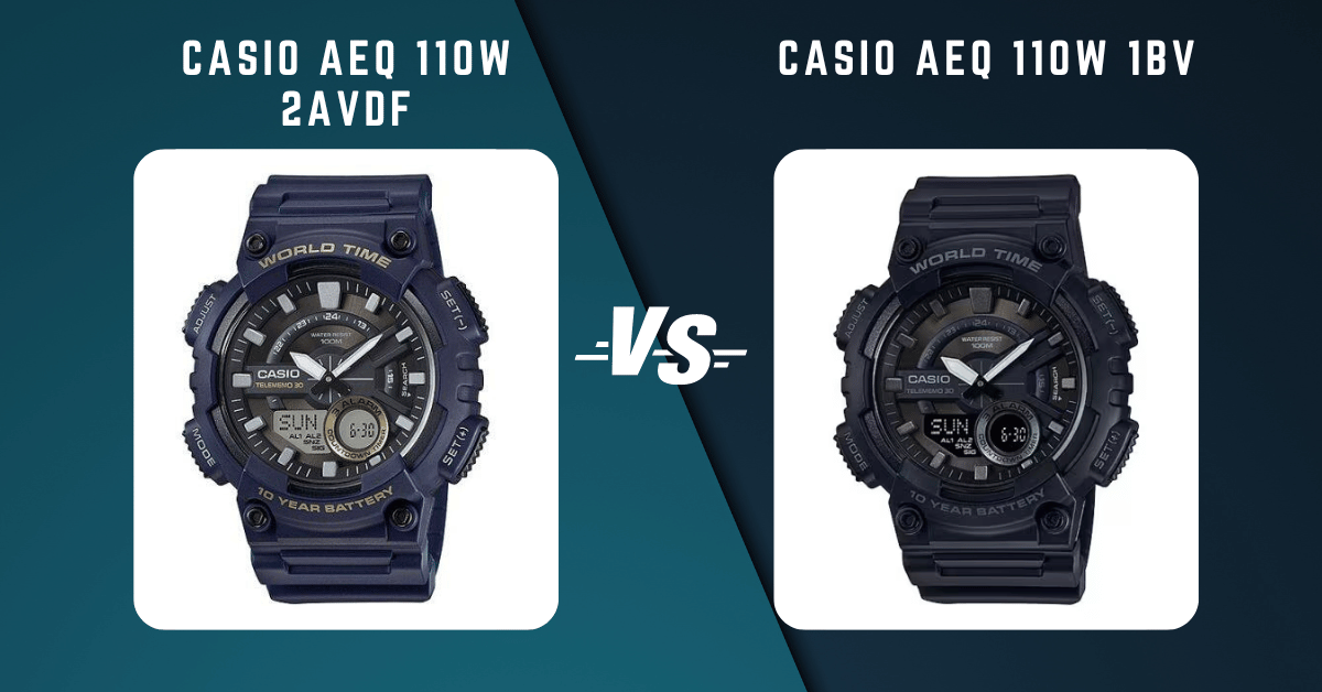 Casio Aeq 110W 2Avdf Vs Casio Aeq 110W 1Bv