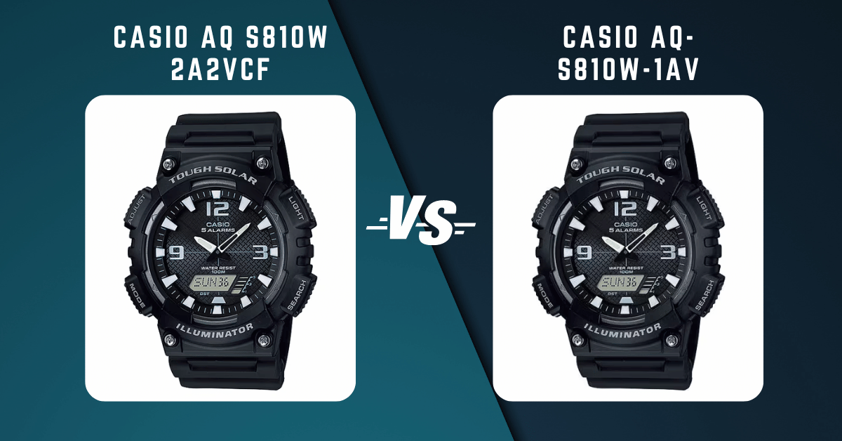 Casio Aq S810W 2A2Vcf Vs Casio Aq S810W 1Av