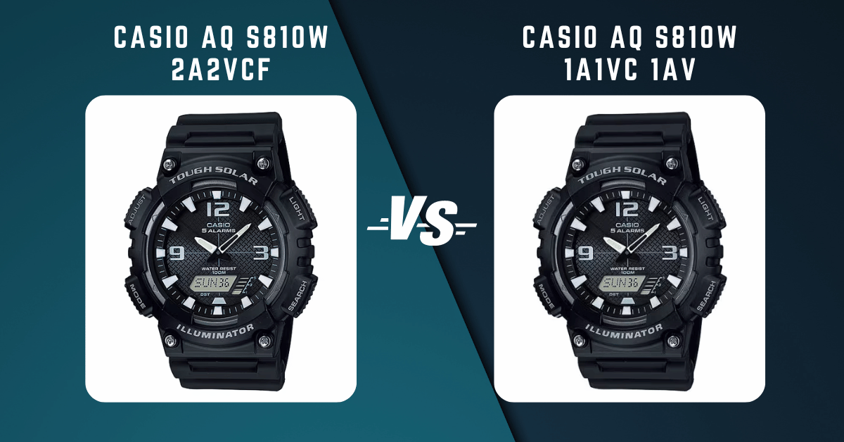 Casio Aq S810W 2A2Vcf Vs Casio Aq S810W 1A1Vc 1Av