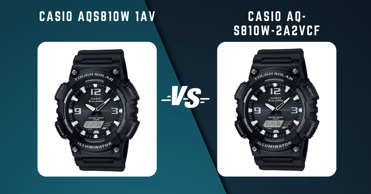 Casio Aqs810W 1Av Vs Casio Aq S810W 2A2Vcf