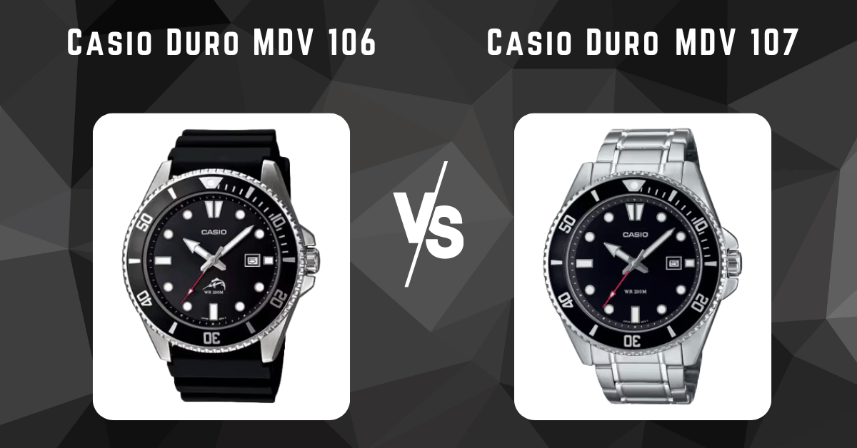 Casio Duro MDV 106 vs 107