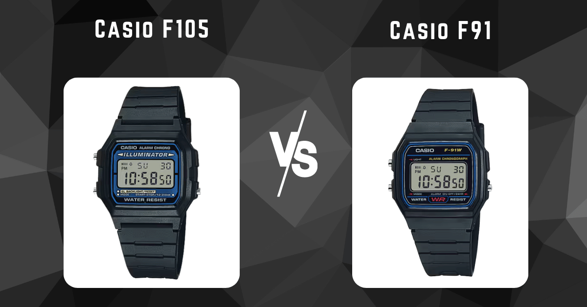 Casio F105 vs Casio F91