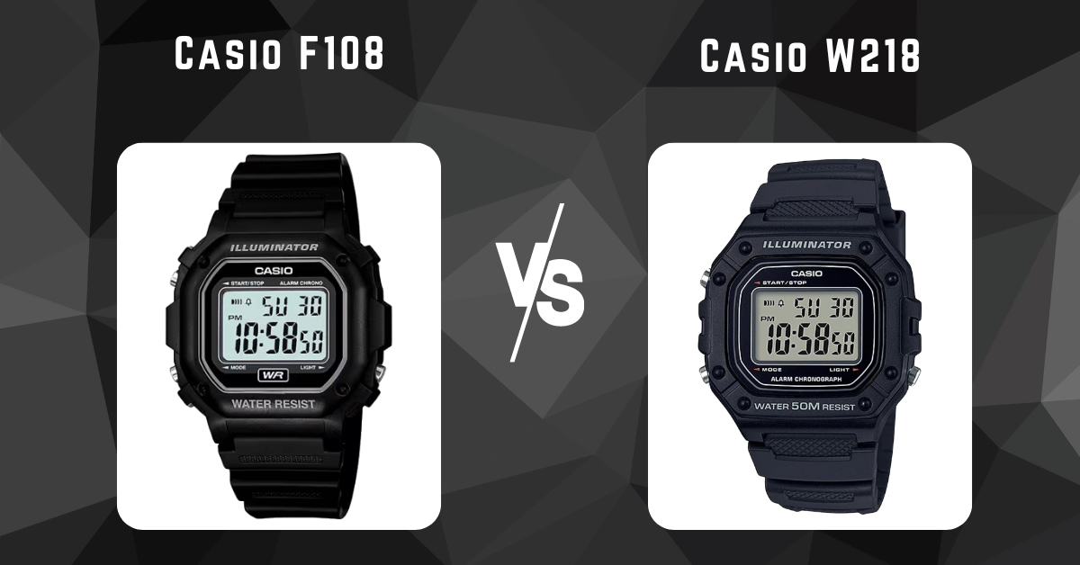 Casio F108 vs Casio W218