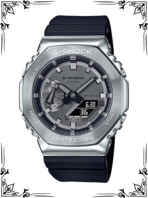 Casio GM-2100-1AJF G-Shock Men's Watch, Metal Cover, Black