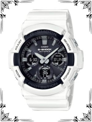 Casio Men's G-Shock GAS-100B-7ACR Solar White Resin Watch