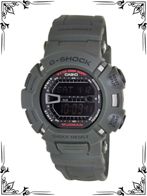 Casio Men's G9000-3V G-Shock Green Mudman Digital Sports Watch