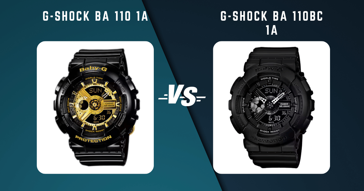 G-Shock Ba 110 1A Vs G-Shock Ba 110Bc 1A