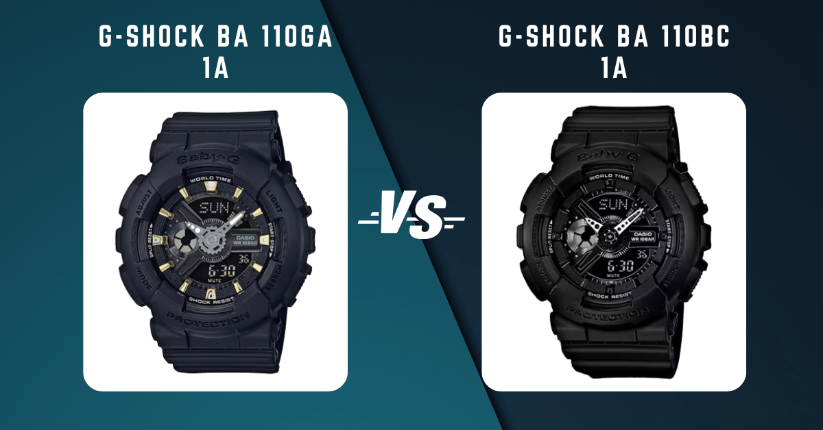 G-Shock Ba 110Ga 1A Vs G-Shock Ba 110Bc 1A