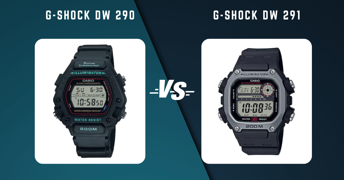 G-Shock Dw 290 Vs G-Shock Dw 291