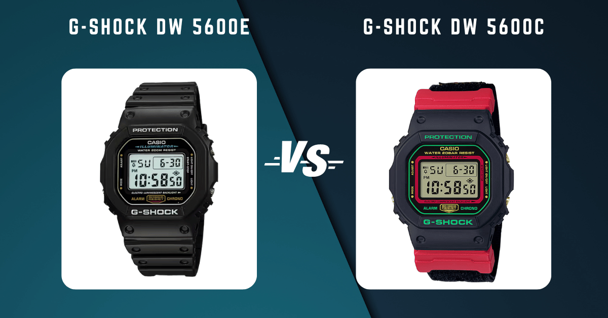 G-Shock Dw 5600C Vs G-Shock Dw 5600E