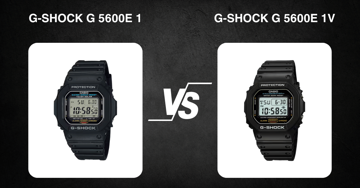 G-Shock G 5600E 1 Vs G-Shock G 5600E 1V