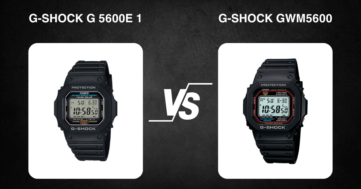 G-Shock G 5600E 1 Vs G-Shock Gwm5600