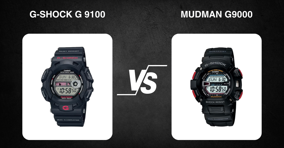 G-Shock G 9100 Vs Mudman G9000