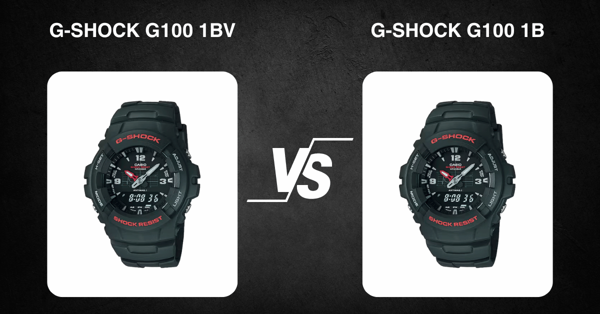 G-Shock G100 1Bv Vs G-Shock G100 1B