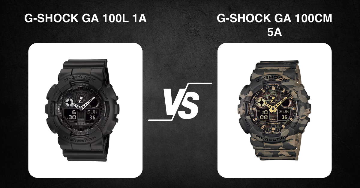 G-Shock Ga 100L 1A Vs G-Shock Ga 100Cm 5A