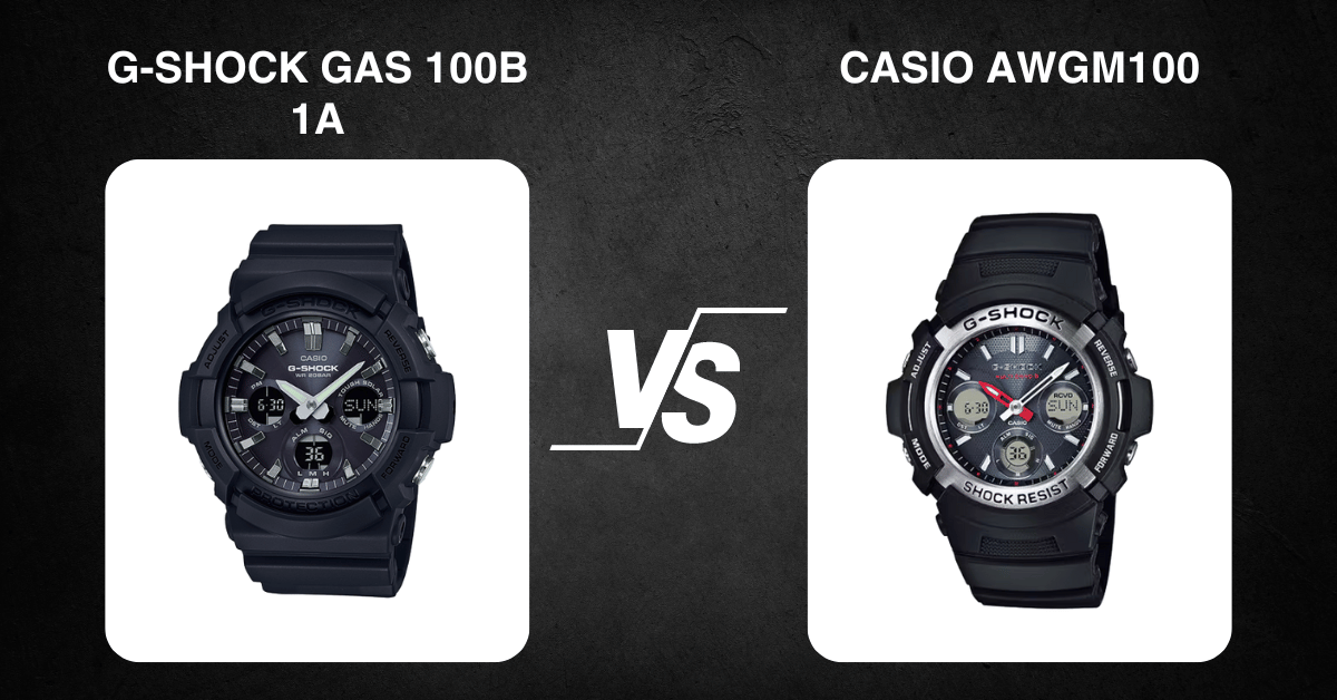 G Shock Gas 100B 1A Vs Casio Awgm100