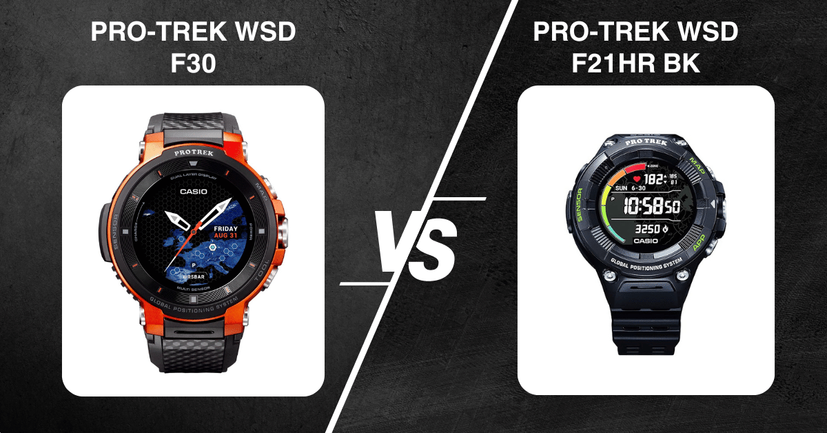 Pro-Trek Wsd F30 Vs Pro-Trek Wsd F21Hr Bk