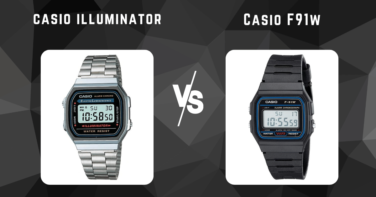 casio f91w vs casio illuminator