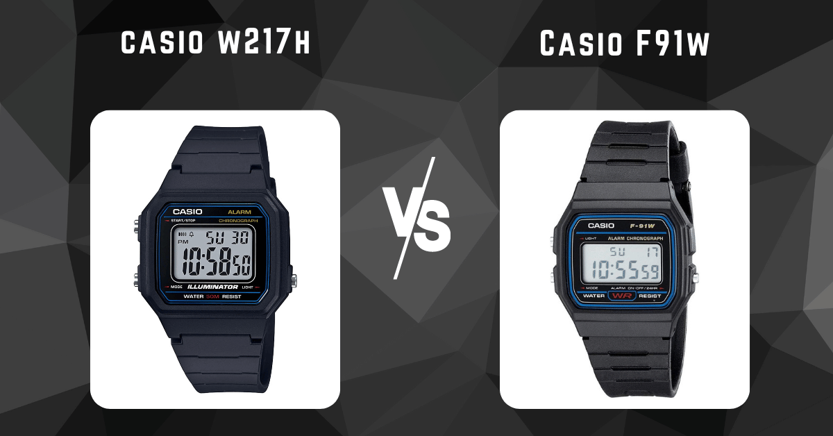 casio f91w vs casio w217h