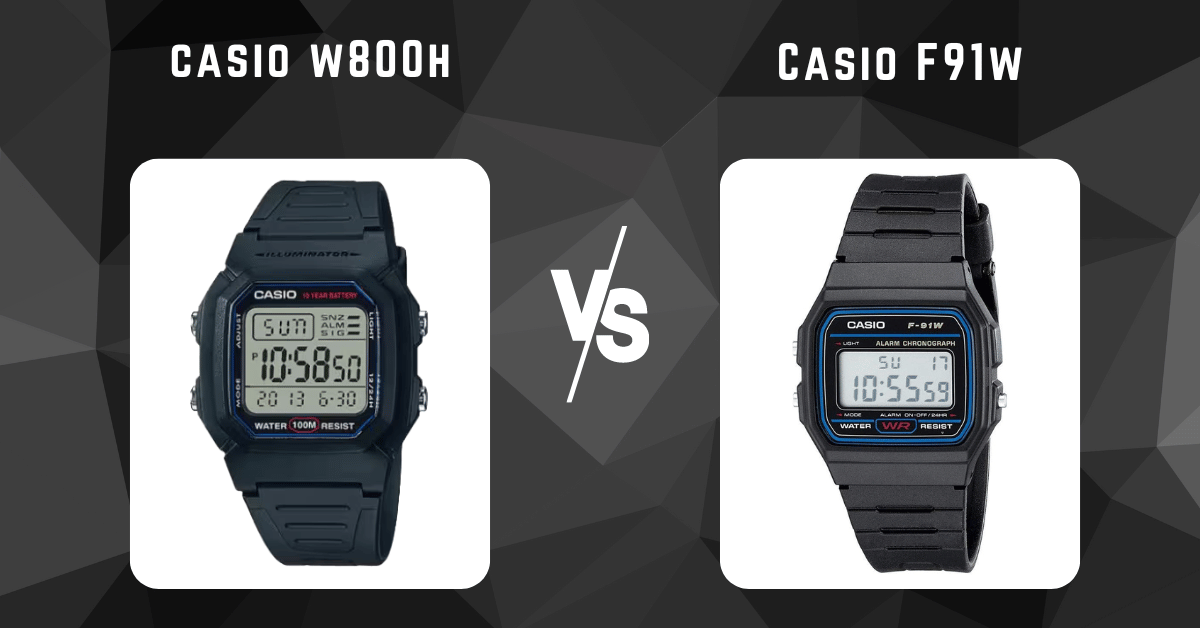 casio f91w vs casio w800h