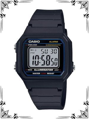 Casio Men's W-217H-1AVCF Classic Digital Display Quartz Black Watch