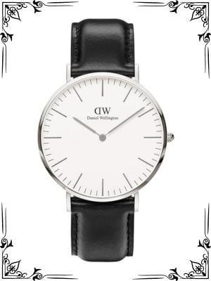 Daniel Wellington Classic Sheffield Watch, Italian Black Leather Band