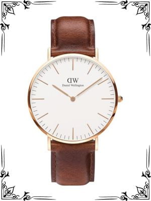 Daniel Wellington Classic St Mawes Watch, Italian Brown Leather Band