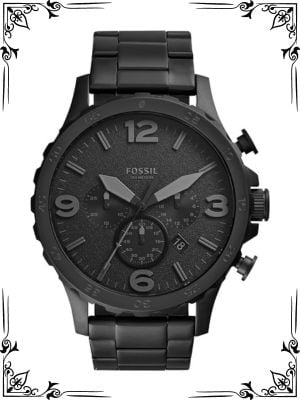 Fossil Nate Men's Watch with Oversized Chronograph Watch Dial and Stainless Steel or Leather Band