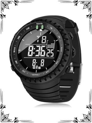 Men's Digital Sports Watch Waterproof Tactical Watch with LED Backlight Watch for Men