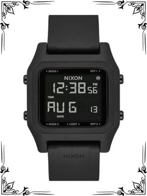 NIXON Staple A1309 - Black - 100m Water Resistant Men's Digital Sport Watch (38mm Face, 22mm PURubberSilicone Band) - Made with #Tide Recycled Ocean Plastics