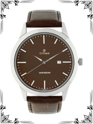 Titan Analog Brown Dial Men's Watch NM1584SL04NN1584SL04