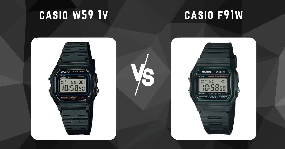 casio w59 1v vs casio f91w