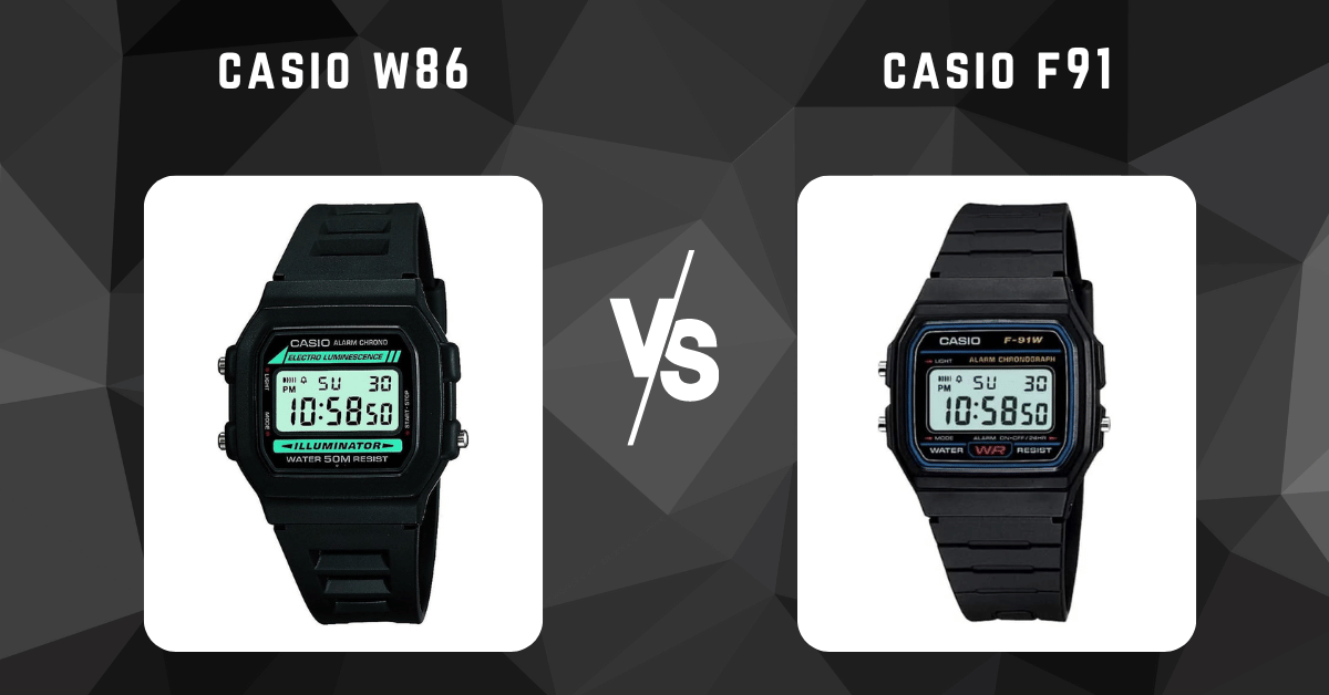 casio w86 vs casio f91